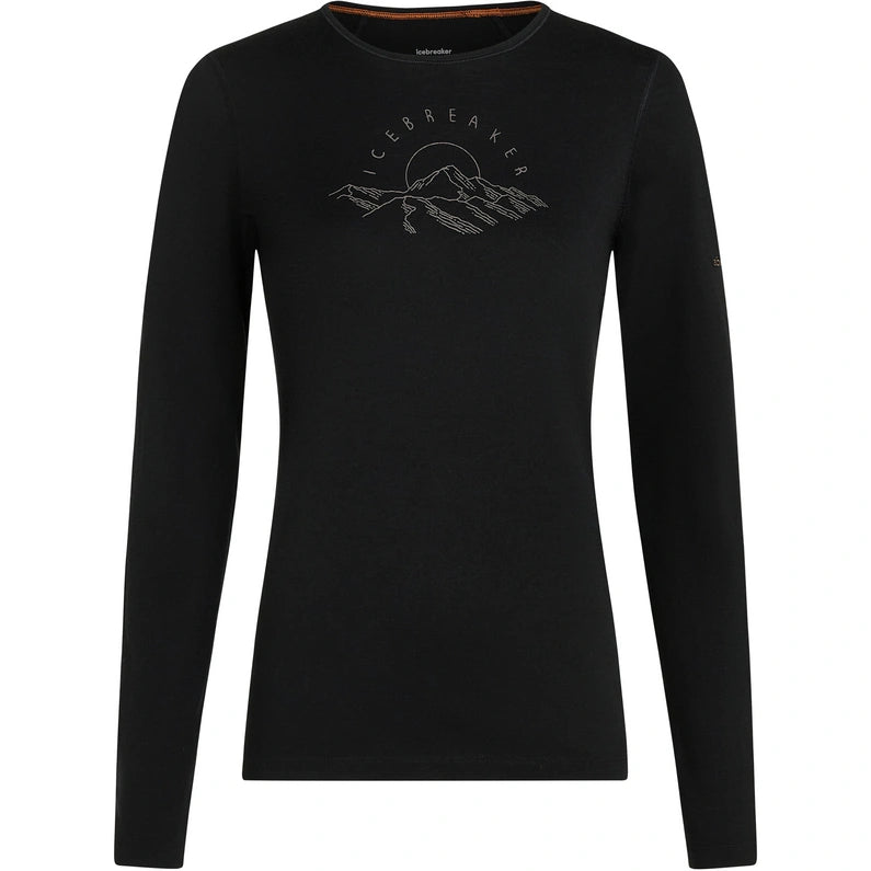icebreaker OASIS SUNRISE 200 Baselayer W LA-Shirt noir