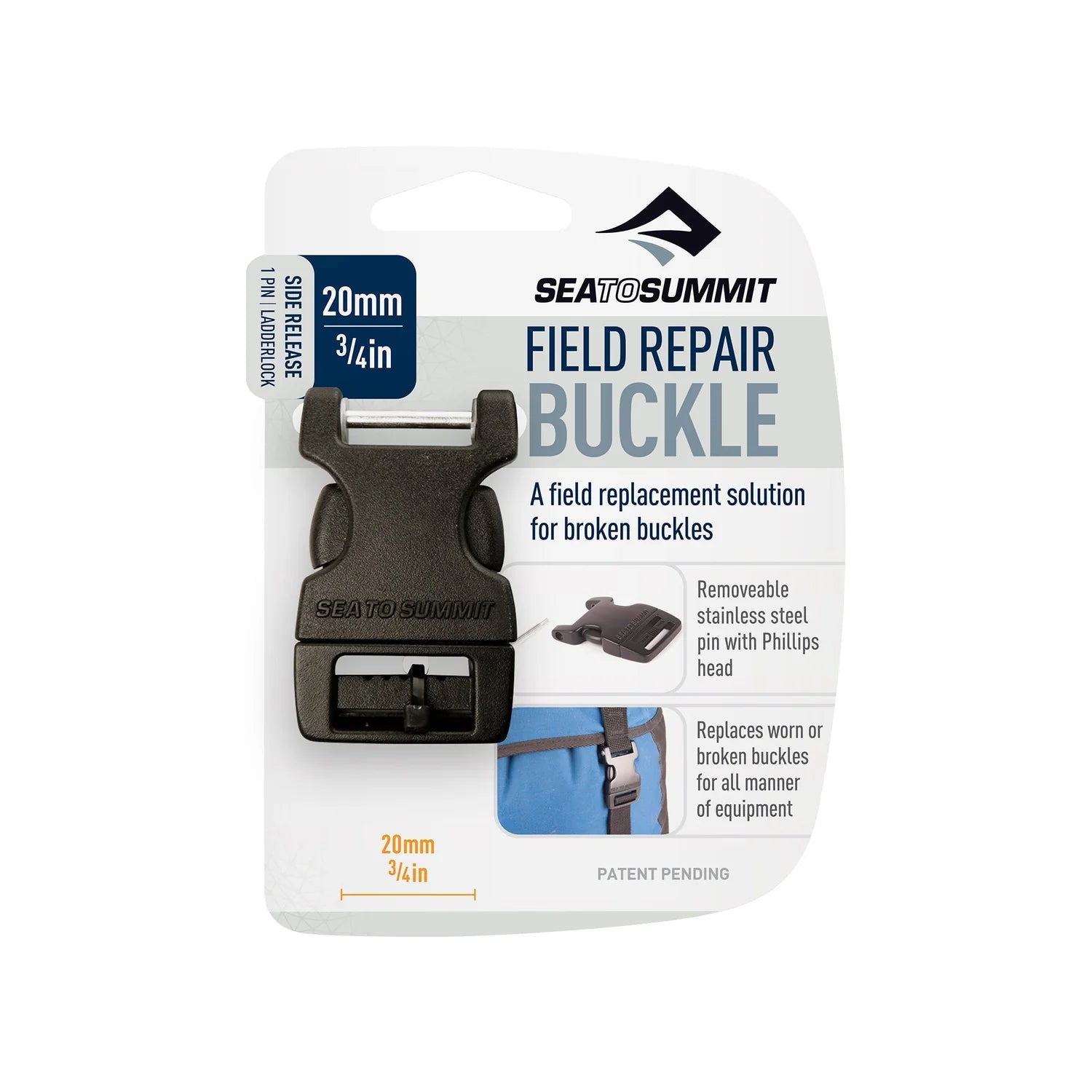 Sea to Summit Field Repair Ersatzschnalle Side Release mit Edelstahlstift