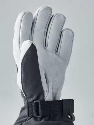 Hestra Army Leather Heli Ski Jr. 5-finger Grey