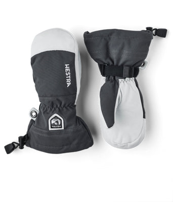 Hestra Army Leather Heli Ski Jr. Mitt Grey