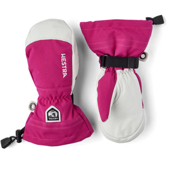 Army Leather Heli Ski Jr. 5-finger - Fuchsia | Hestra Gloves
