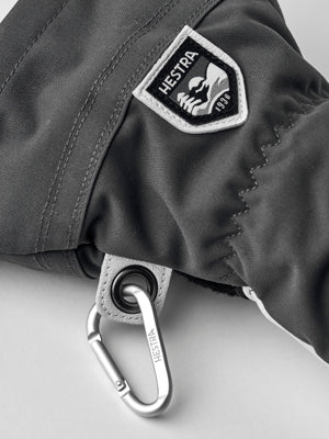 Hestra Army Leather Heli Ski 3-finger Grey