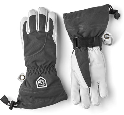 Hestra Heli Ski Female - 5 finger Grey/Offwhite