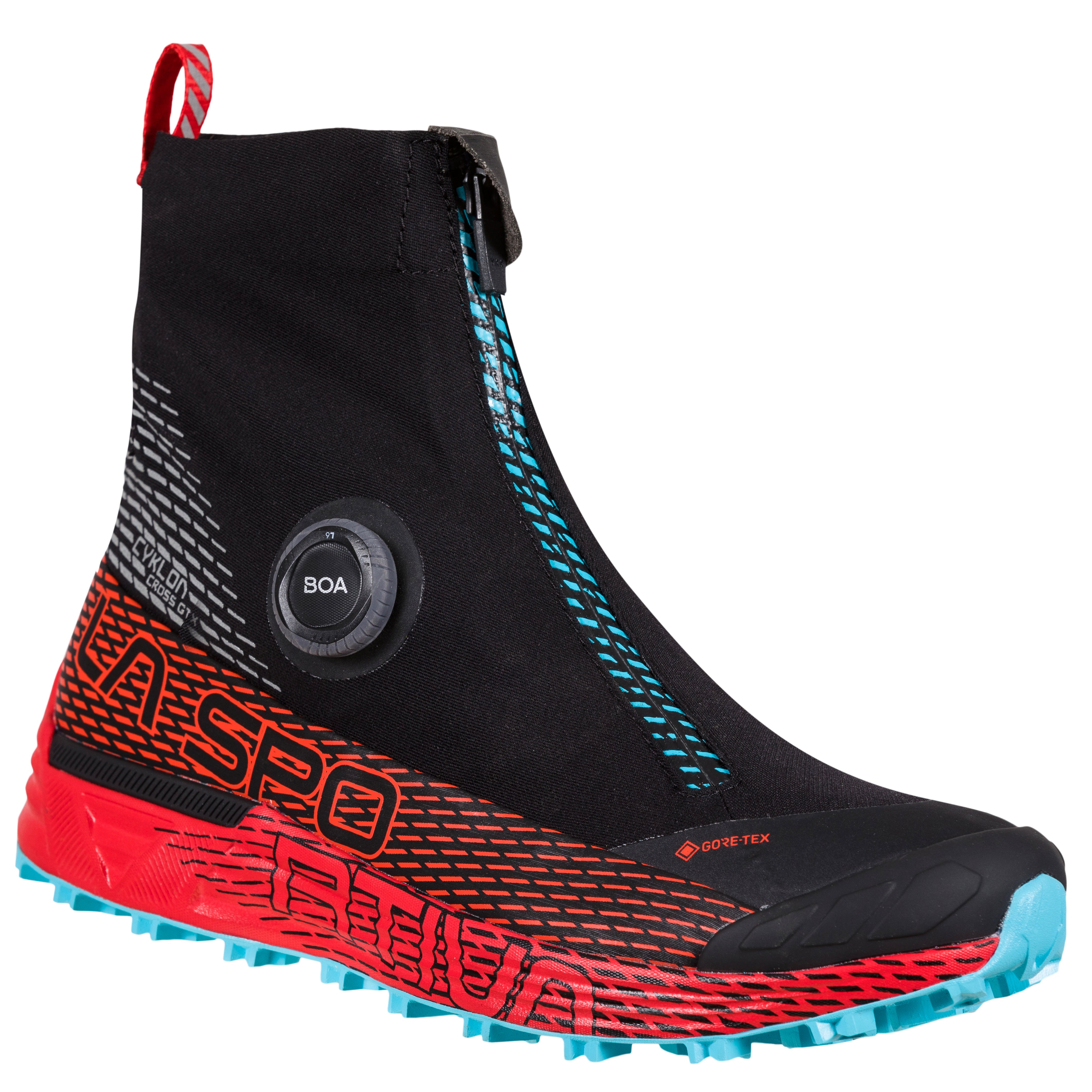 La Sportiva Cyklon Cross W GTX black-hibiscus running shoe