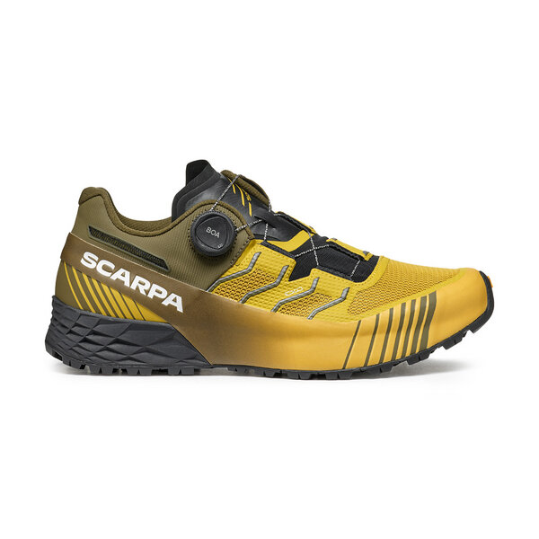 Scarpa RIBELLE RUN KALIBRA HT oil yellow-ivy green trail running shoe