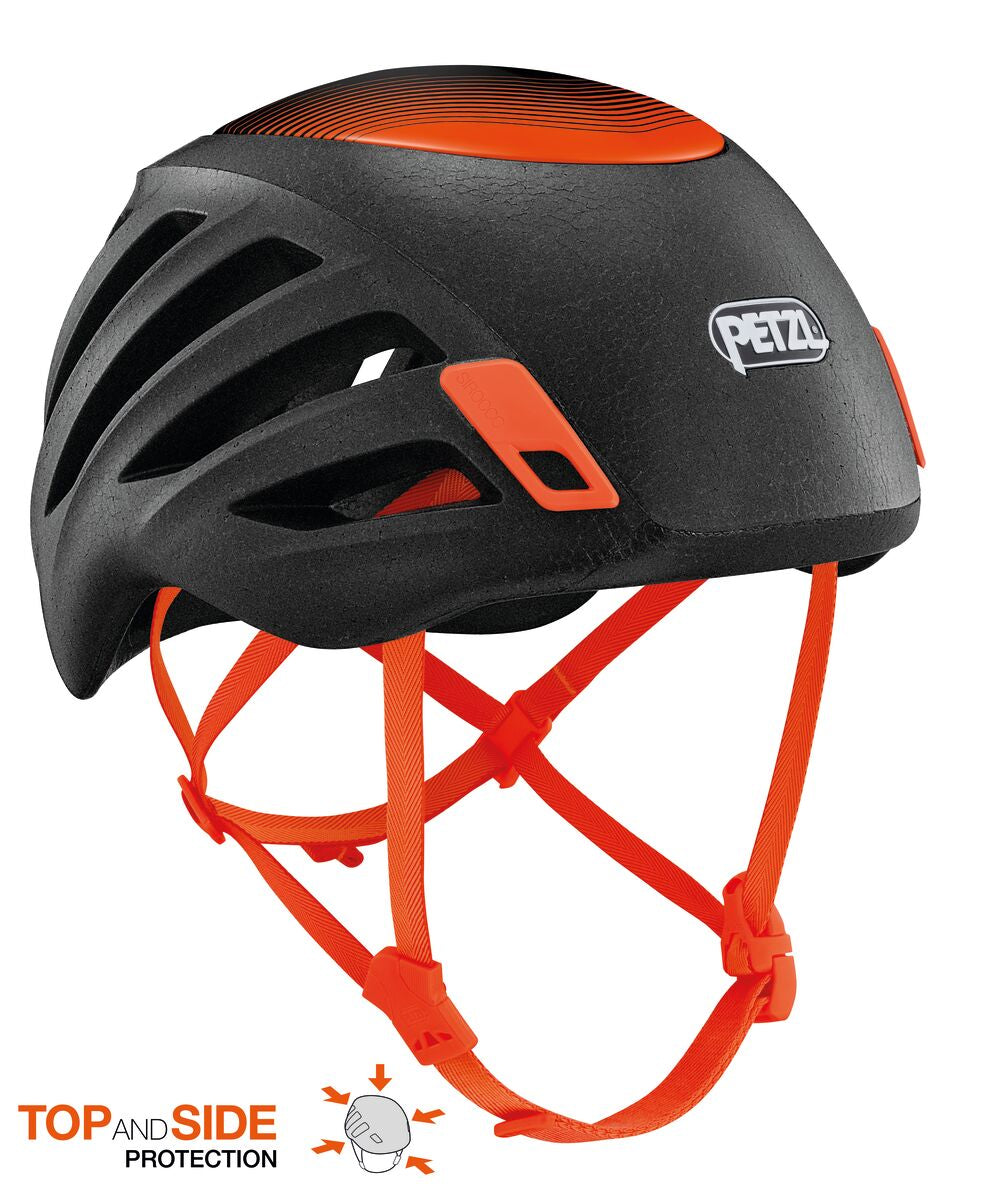 Petzl SIROCCO black/orange climbing helmet