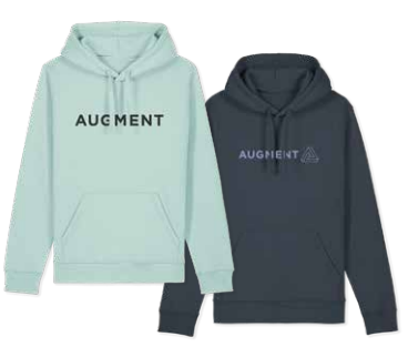 AUGMENT Hoody ENIGMA india ink grey - Logo Lavendel