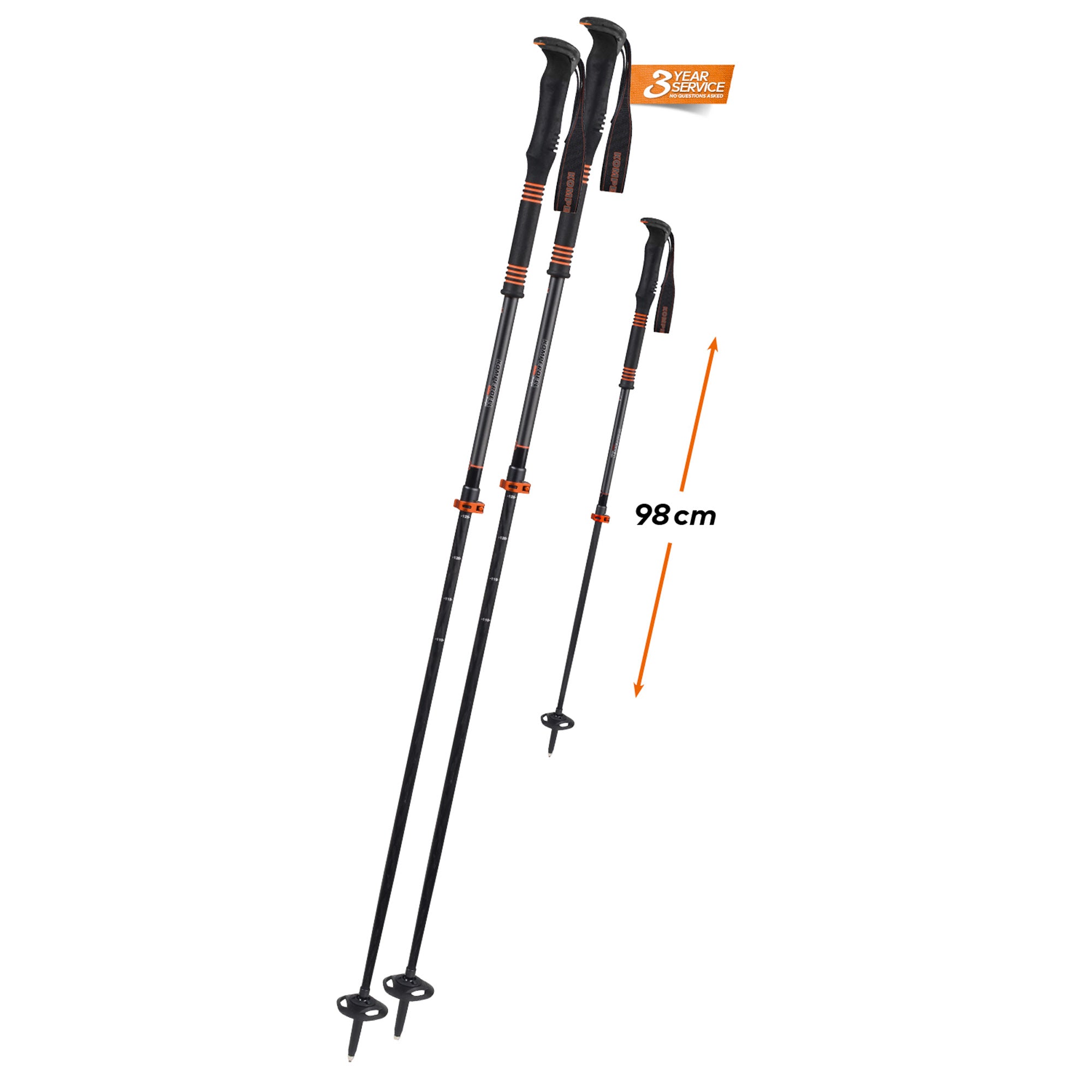 Komperdell Carbon C.2 Ultralight orange Skitourenstöcke
