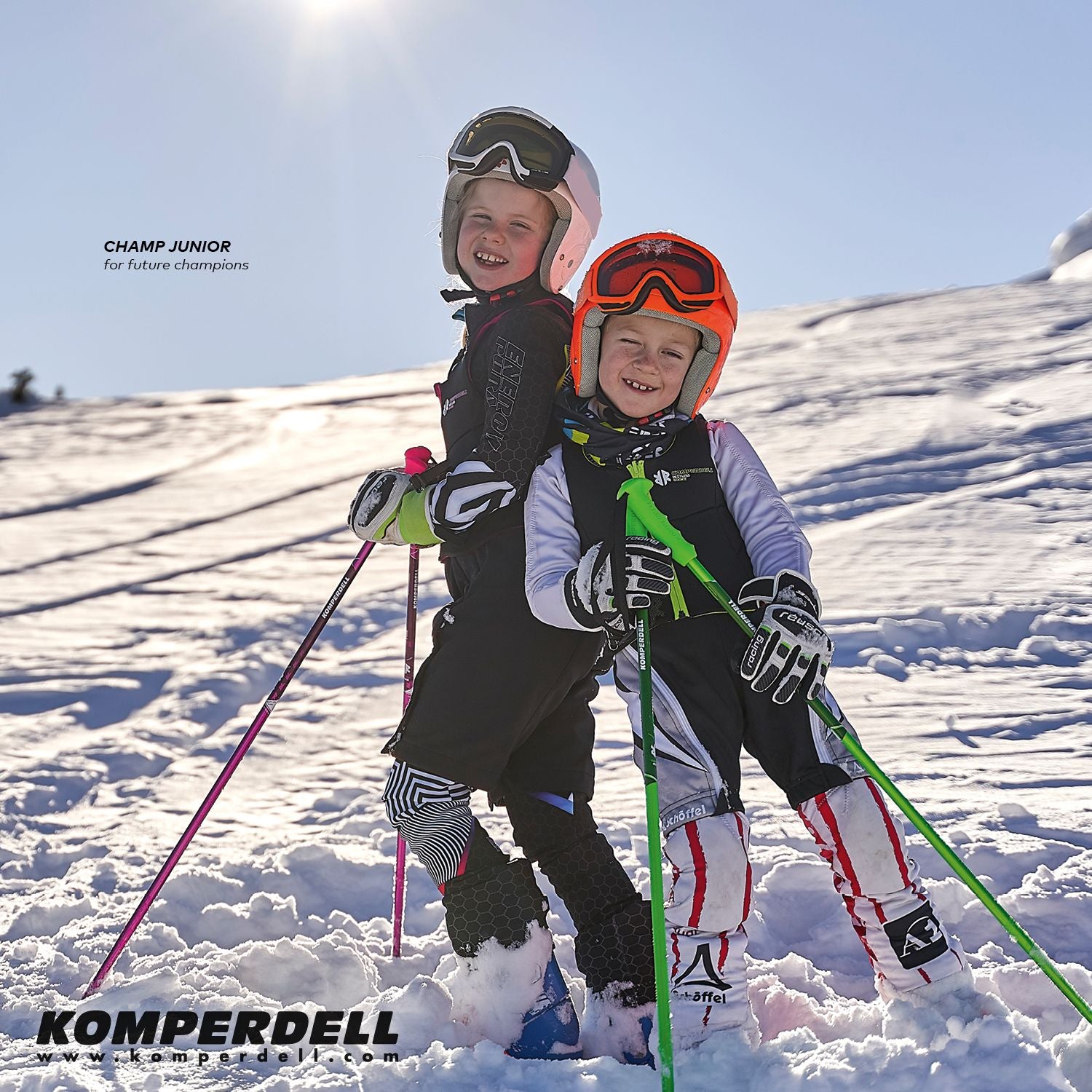 Komperdell CHAMP Junior Henrik schwarz/grün Skistöcke