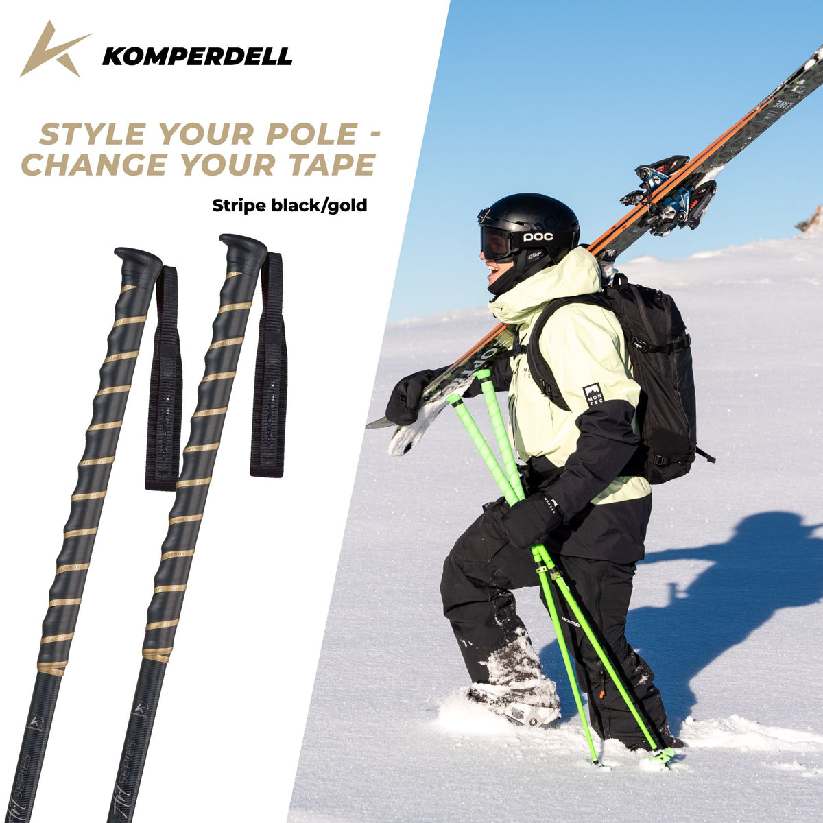 Komperdell BIG ART CARBON Vario schwarz/gold SONDEREDITION