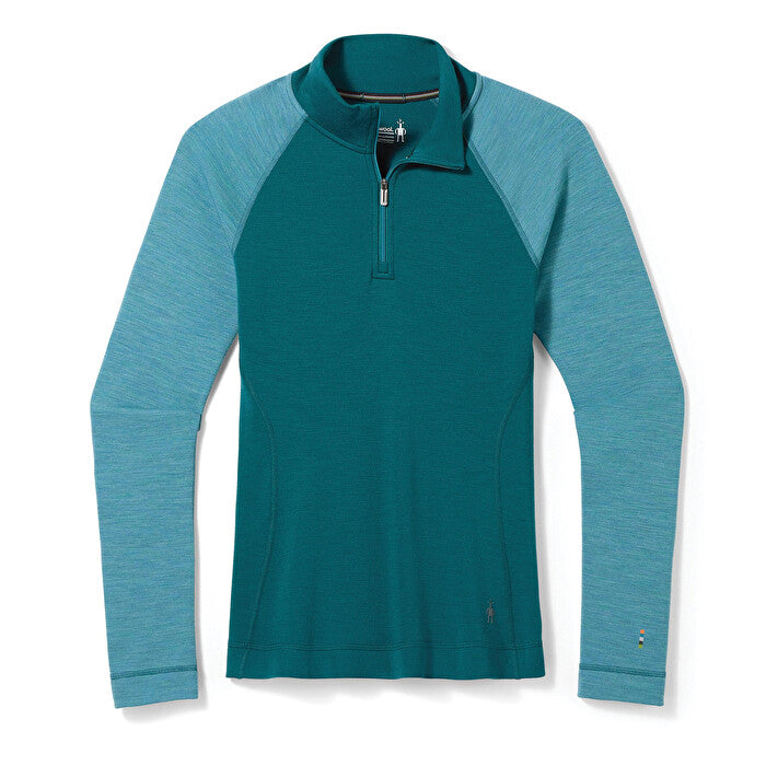 Smartwool Woman´s Classic Thermal Merino Baselayer 1/4 Zip emerald green