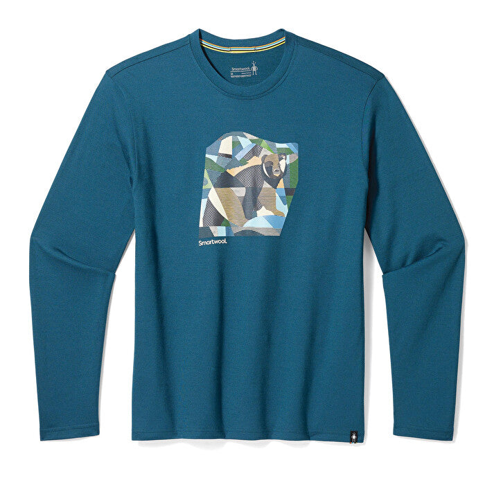 Smartwool Men's Merino Long Sleeve T-Shirt with Bear Print