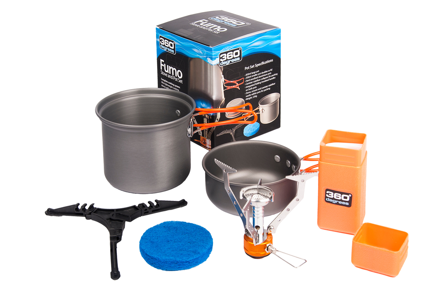 360° Furno Stove + Pot Set Gaskocher