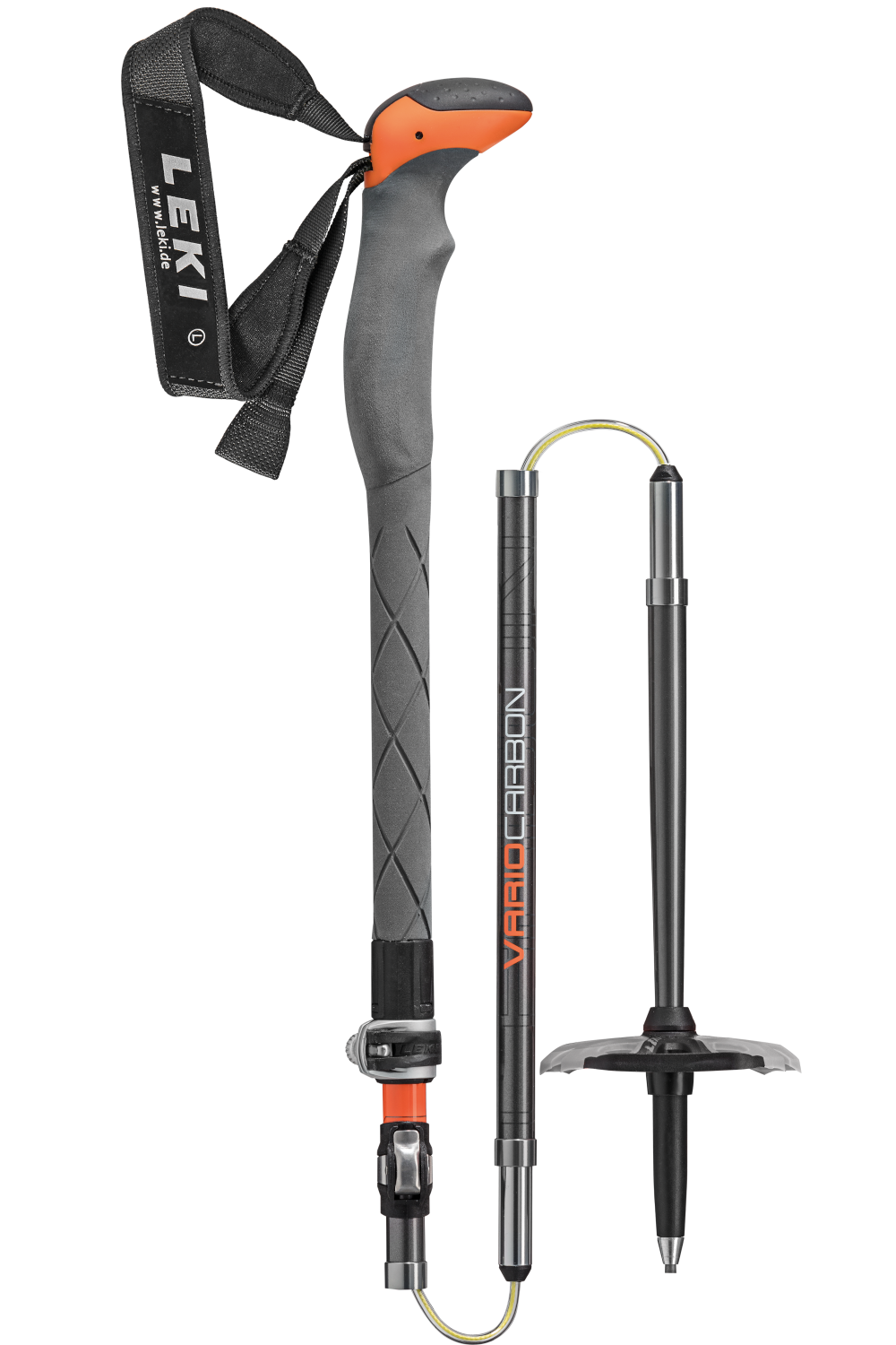 Leki Tour Stick Vario Carbon black orange