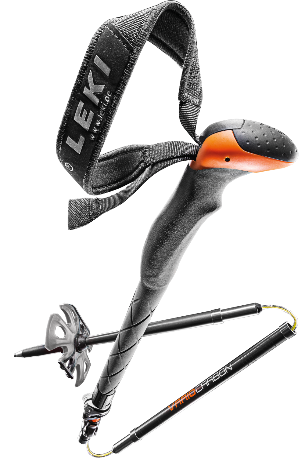 Leki Tour Stick Vario Carbon black orange