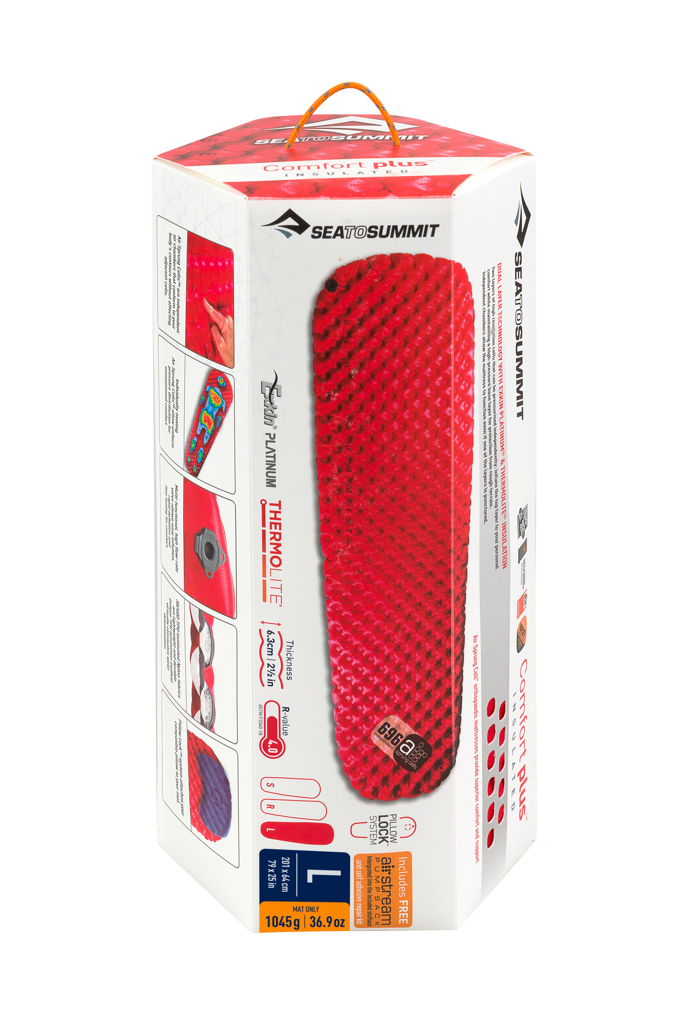 Sea to Summit Comfort Plus Insulated Air Mat Large red