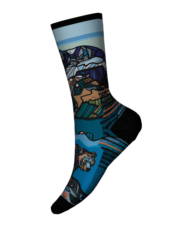 Smartwool Women's Hike Light Crew Icy Range Print Wandersocken