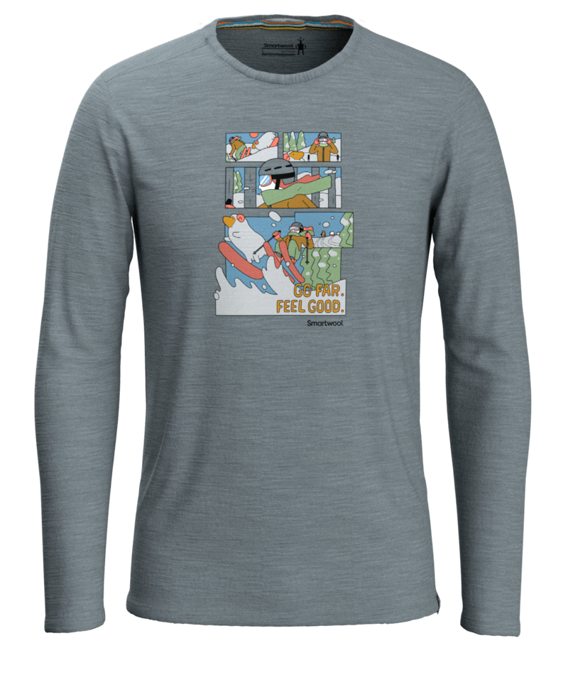 Smartwool Men´s Winter Adventure Slim Fit long-sleeved T-shirt light gray heather