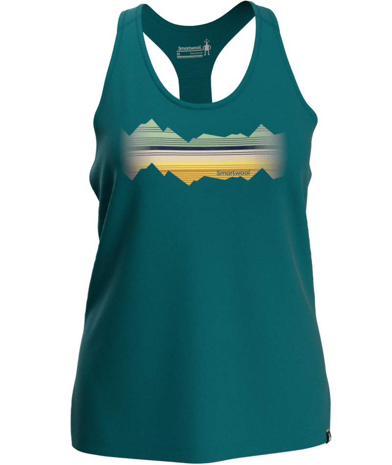 Smartwool Women's Merino Mountain Horizon Graphic Tank deep lake -SALE