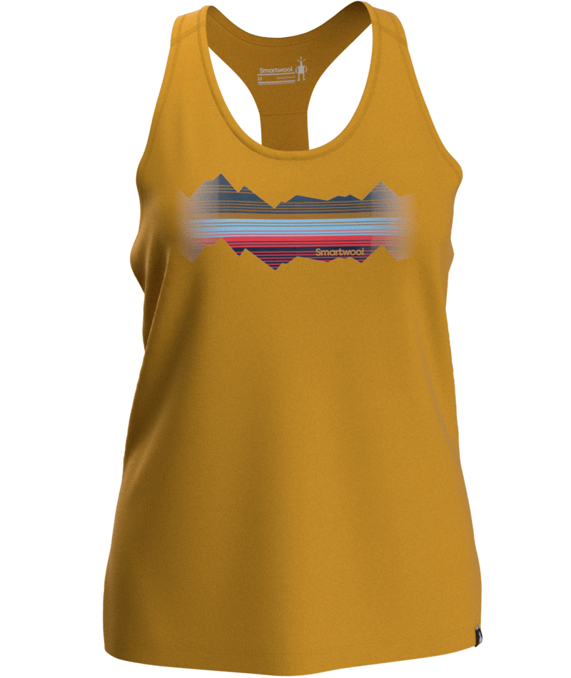 Smartwool Women's Merino Mountain Horizon Graphic Tank honey gold