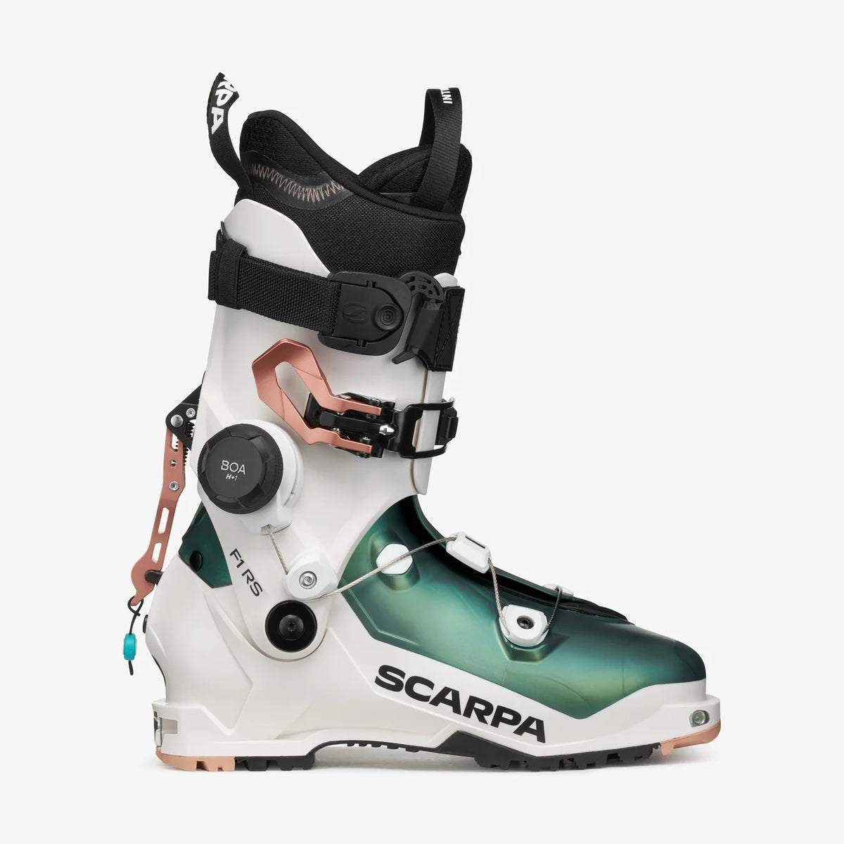 Scarpa F1 RS Woman weiß-grün rainbow Skitourenschuhe