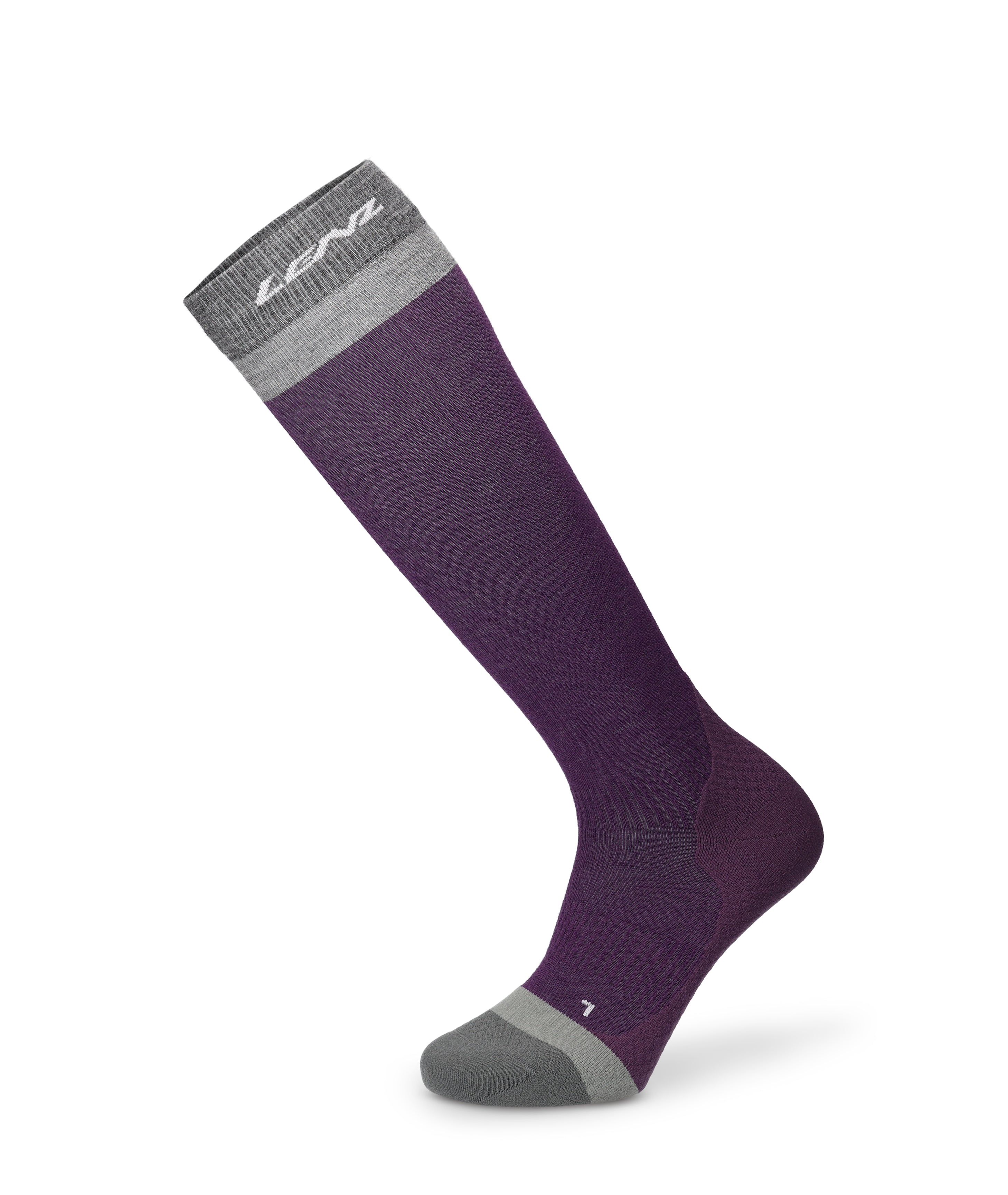 Lenz THINK ABOUT Merino Compressions Socks 1 aubergine