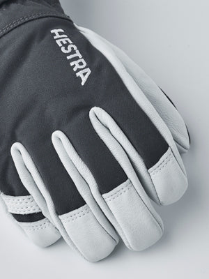 Hestra Army Leather Heli Ski Jr. 5-finger Grey