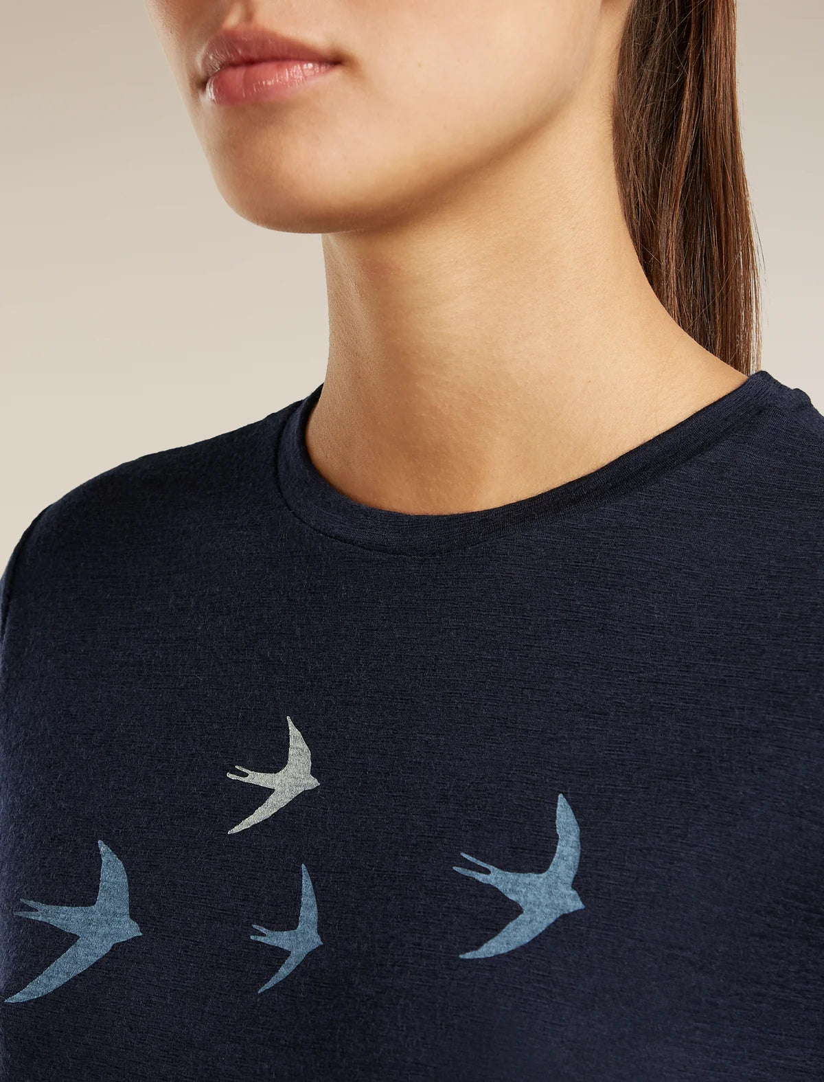 icebreaker TECH LITE 150 T-Shirt W Bird Transit navy