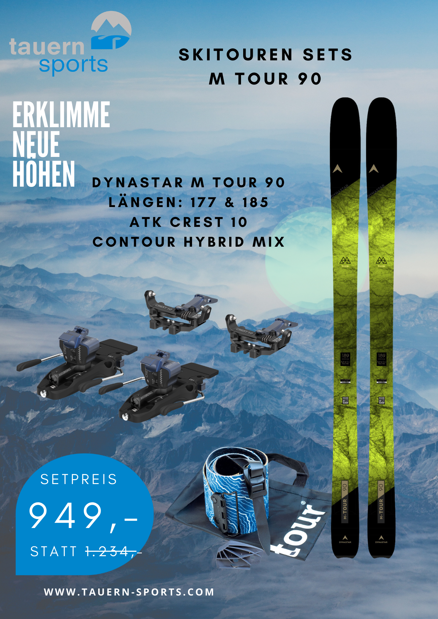 Skitouren Set Dynastar M TOUR 90