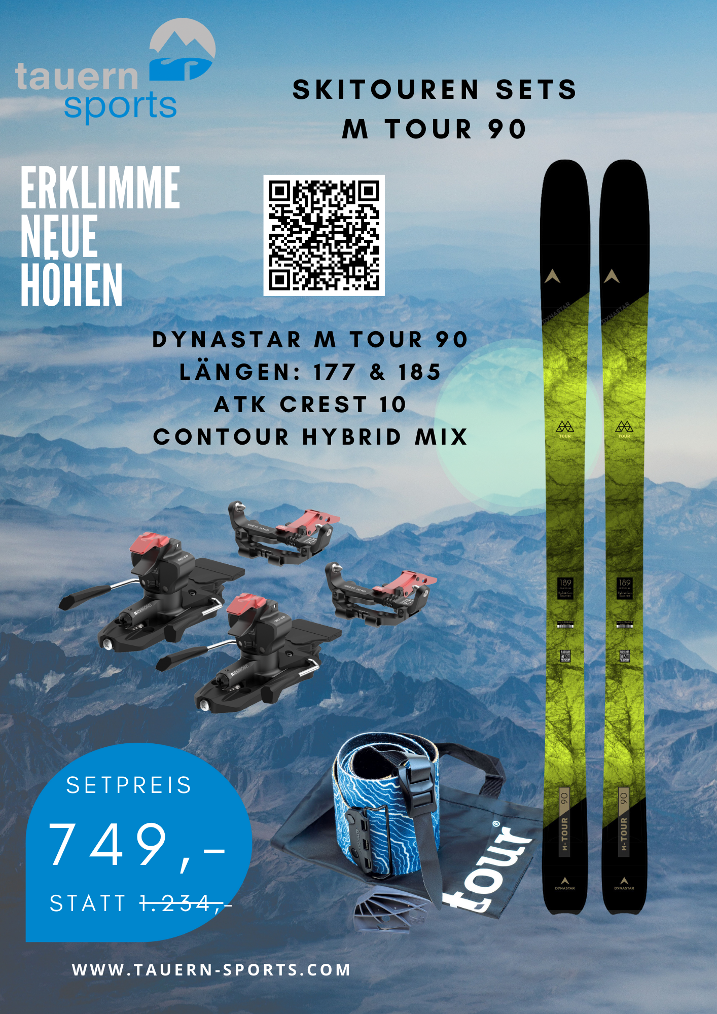 Ski touring set Dynastar M TOUR 90