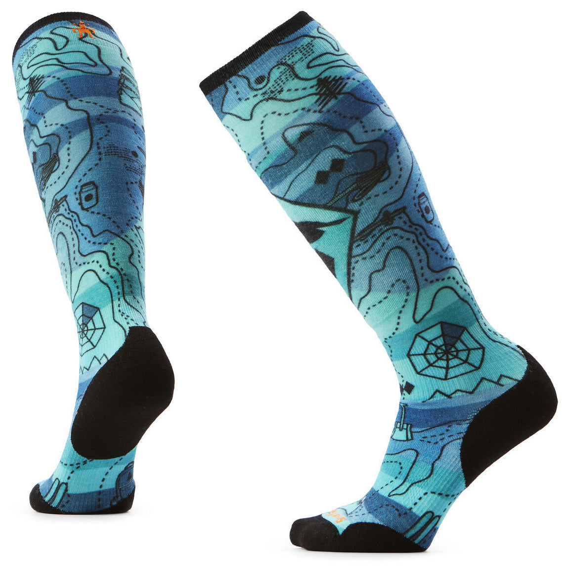 Smartwool W Ski Targeted Cushion Topo Treasures Print Skisocken