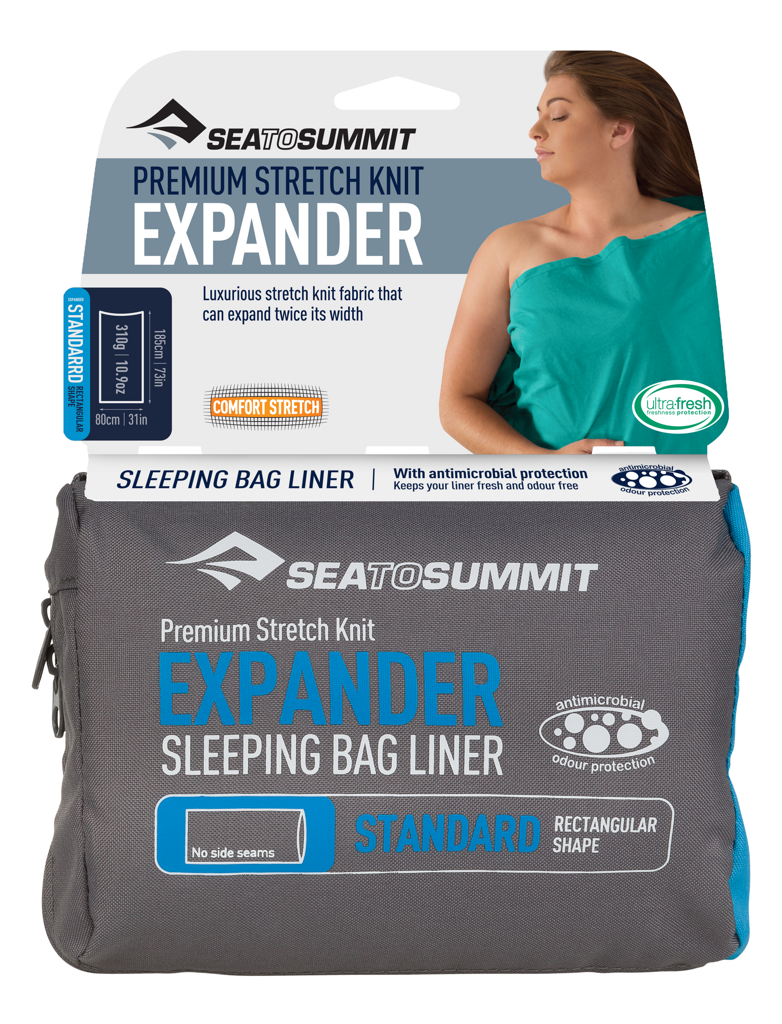 Sea to Summit Expander Liner - Mummy with Hood &amp; Box Foot - inner sleeping bag