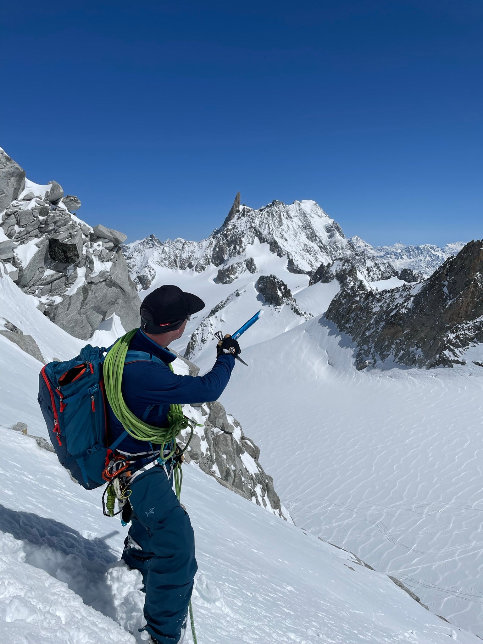 Chamonix mit Mont Blanc 4808m Skibesteigung