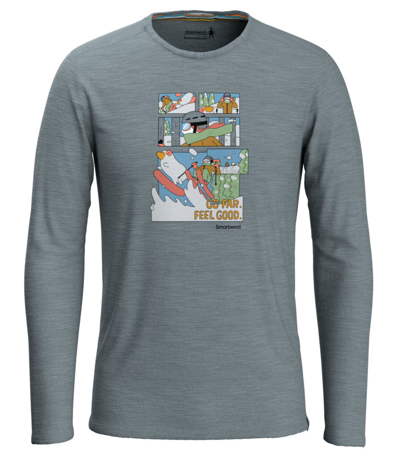Smartwool Men´s Winter Adventure Slim Fit Langarm-T-Shirt light gray heather