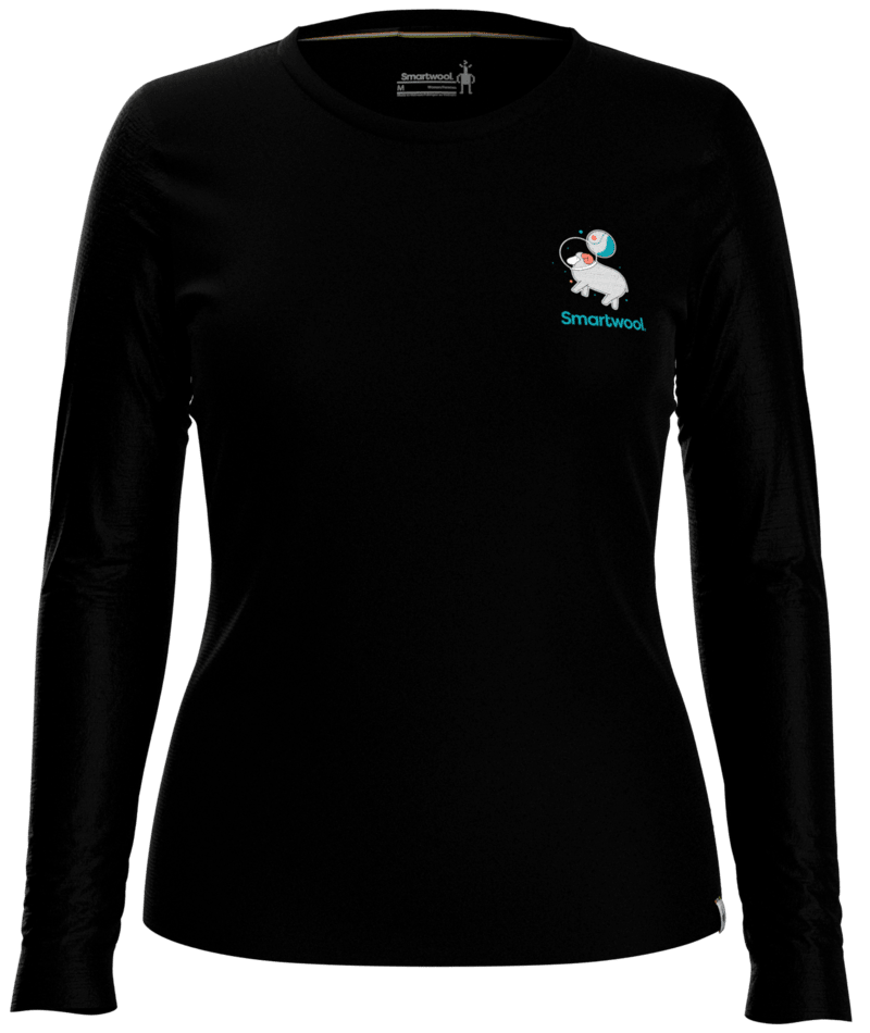 Smartwool Woman´s One Small Step For Sheep Slim fit Langarm T-Shirt black