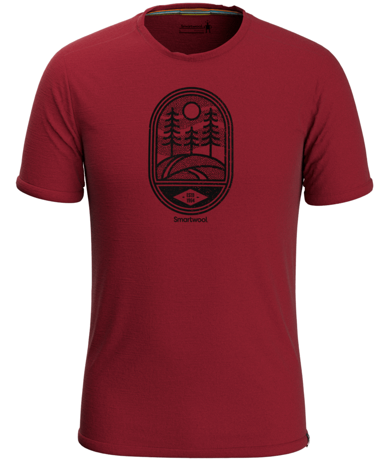 Smartwool Men´s Merino Mountain Graphic T-Shirt Slim Fit rhythmic red